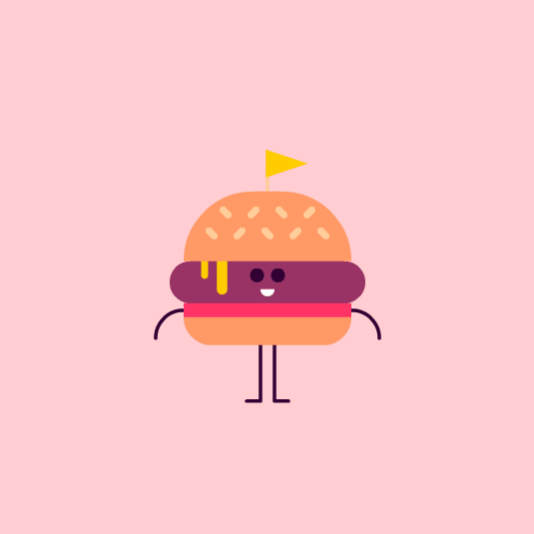 Pink burger cover